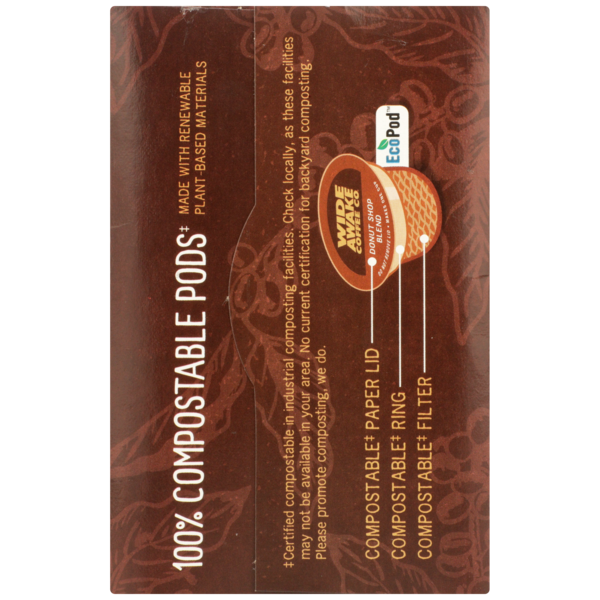 Wide Awake Medium Roast Donut Shop Blend 100% Arabica Coffee Single Serve Pods