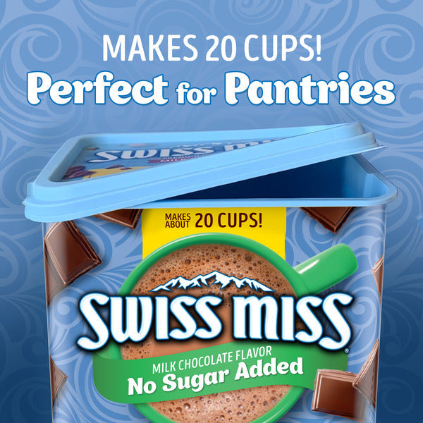 Swiss Miss Milk Chocolate Flavor No Sugar Added Hot Cocoa Mix