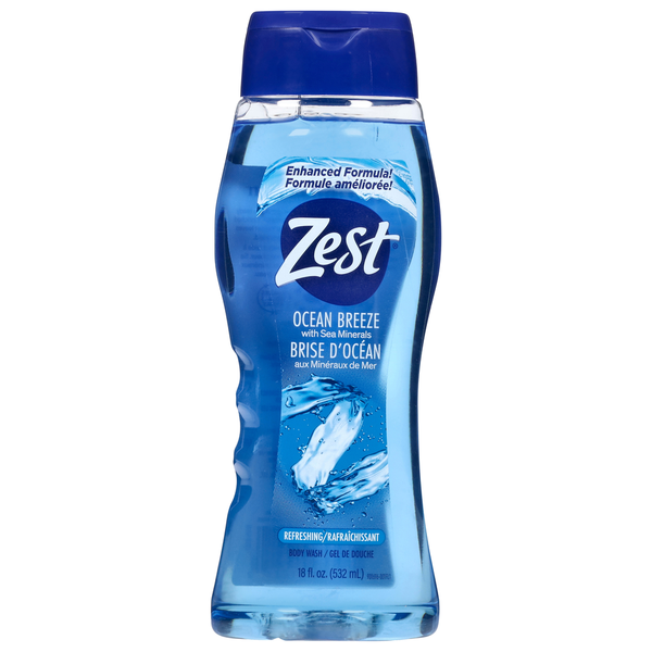 Zest Body Wash, Refreshing, Ocean Breeze with Sea Minerals
