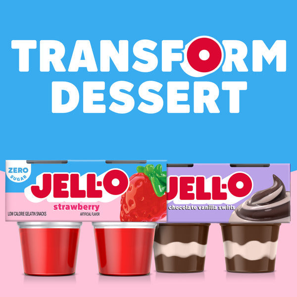 Jell-O Strawberry Sugar Free Refrigerated Gelatin