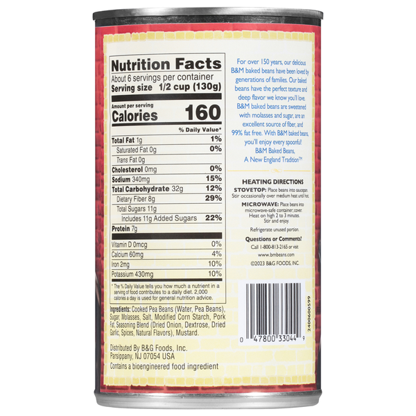 B&M Original Baked Beans with Molasses, Pork & Spices