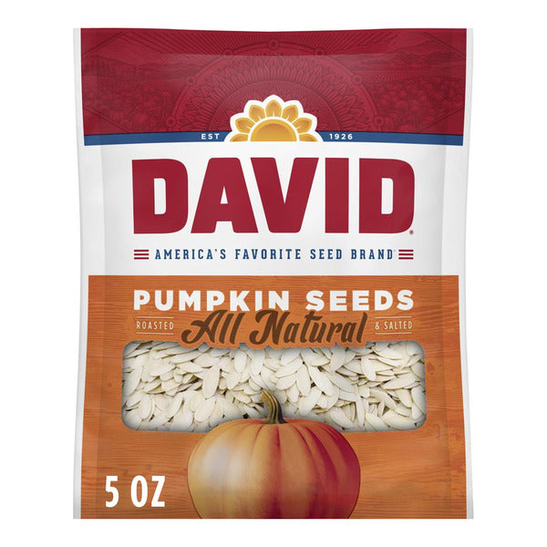 DAVID Roasted and Salted Pumpkin Seeds