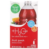 Food Club +h2o To Go!, Fruit Punch Low Calorie Dri...
️