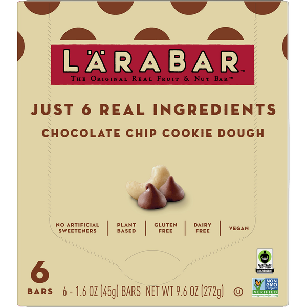 LÄRABAR Chocolate Chip Cookie Dough Fruit and Nut Bars