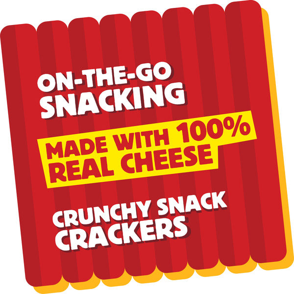 Cheez-It Grooves Sharp White Cheddar Crunchy Cheese Crackers, Snack Crackers, Family Size, 17 oz