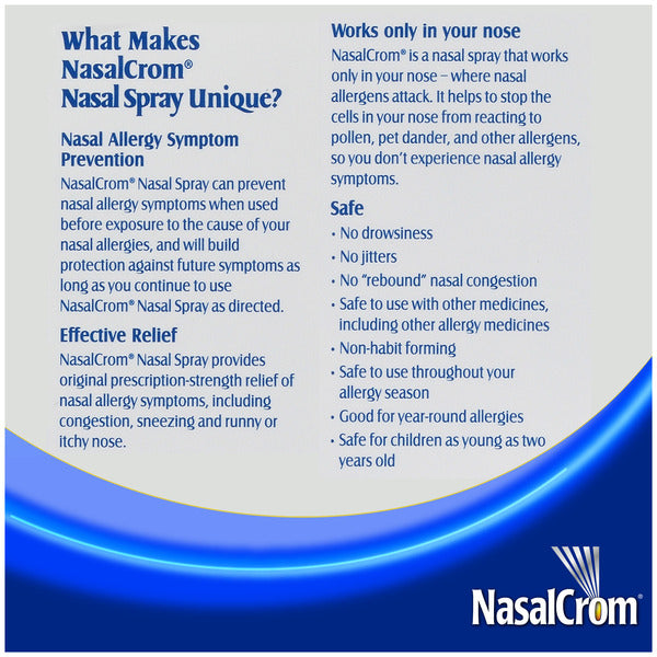 NasalCrom Nasal Spray Allergy Symptom Controller, 200 Sprays