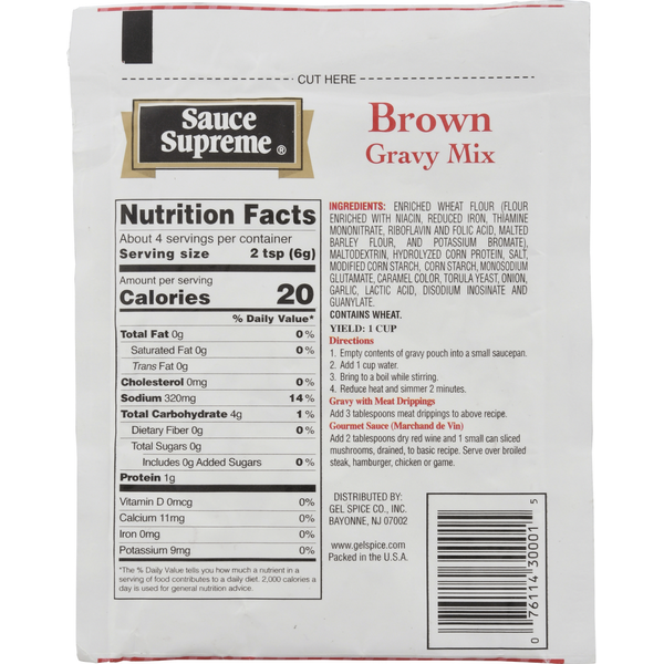 Sauce Supreme Gravy Mix, Brown