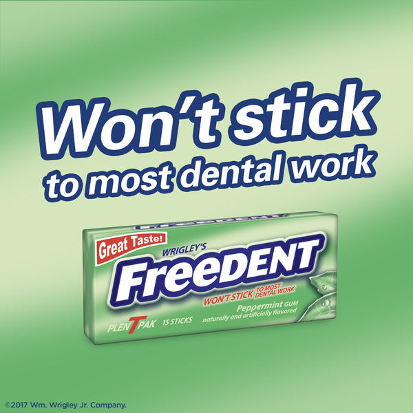 Freedent Peppermint Chewing Gum Single Pack Stick