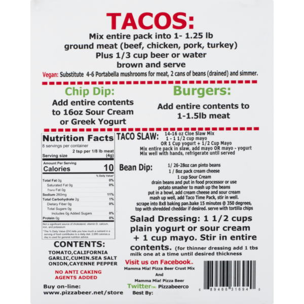 Mamma Mia! Beer Taco