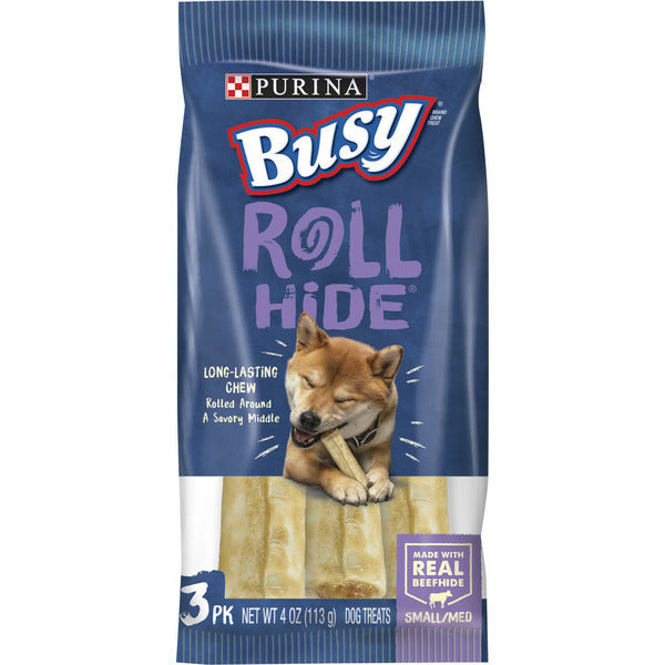 Purina Busy Rawhide Small/Medium Breed Dog Bones, Rollhide