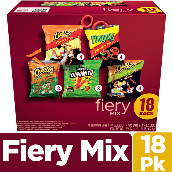 Frito Lay Fiery Mix Variety Pack