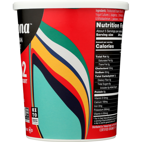 Trimona Yogurt, Bulgarian, Plain, Whole Milk