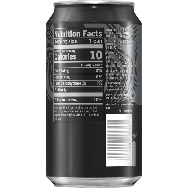 Starbucks Cold Brew, Nitro Black Unsweet