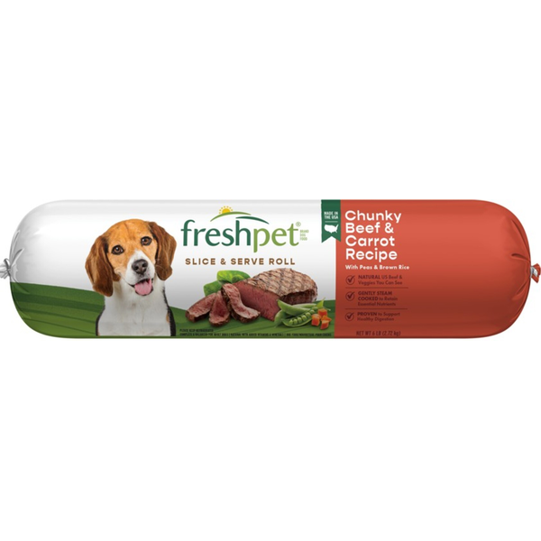 Freshpet Fresh Dog Food, Chunky Beef & Carrot Recipe Roll