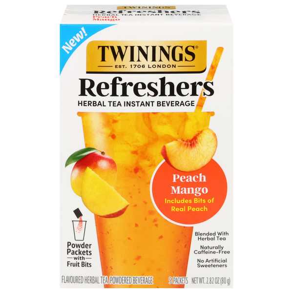 Twinings Refreshers Instant Beverage Peach Mango Herbal Tea