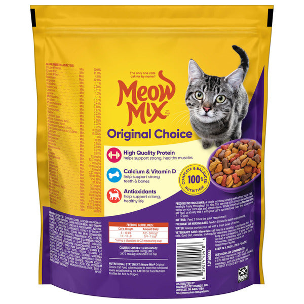 Meow Mix Original Choice Dry Cat Food, Resealable