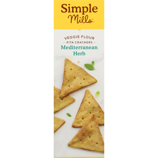 Simple Mills Veggie Pita Crackers, Mediterranean Herb