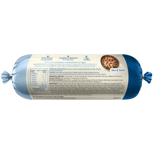 Blue Buffalo Love Made Fresh Dog Food, Refrigerated, Chicken Recipe