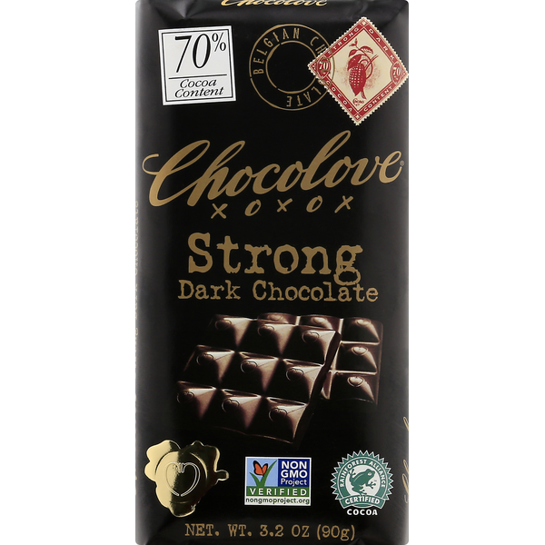 Chocolove Dark Chocolate, Strong, 70% Cocoa