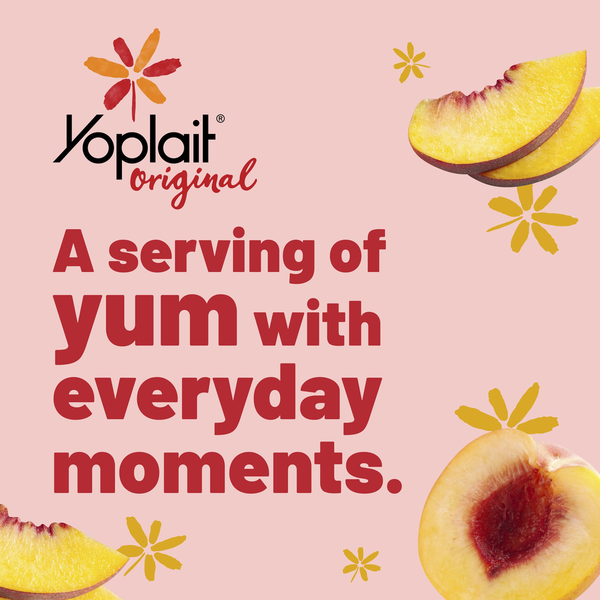 Yoplait Original Smooth Style Harvest Peach Low Fat Yogurt Tub