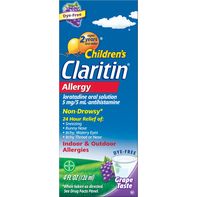 Claritin 24 Hour Non-Drowsy, Grape Allergy Syrup️ DestGlow