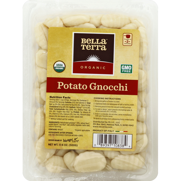 Bella Terra Gnocchi, Organic, Potato
