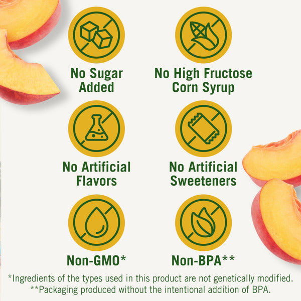 Del Monte No Sugar Added Diced Peaches Plastic Fruit Cup Snacks