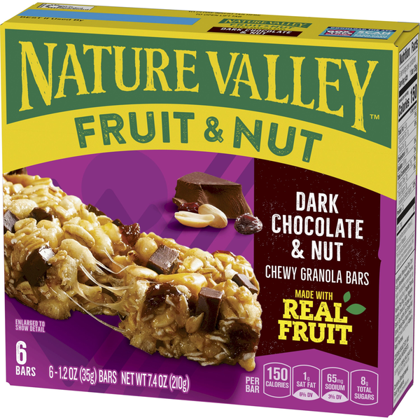 Nature Valley Dark Chocolate Nut Chewy Fruit and Nut Granola Bars