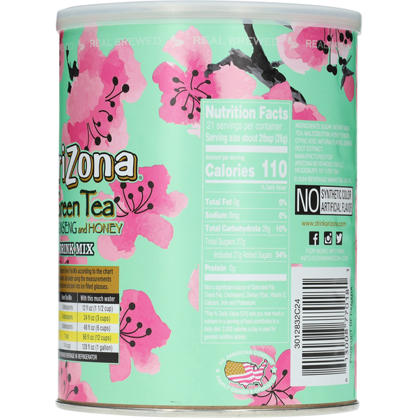 AriZona Green Tea with Ginseng and Honey Drink Mix