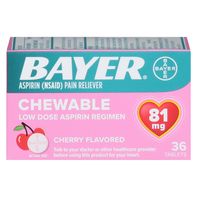 Bayer Aspirin, Low Dose, 81 mg, Chewable Tablets, ...
️