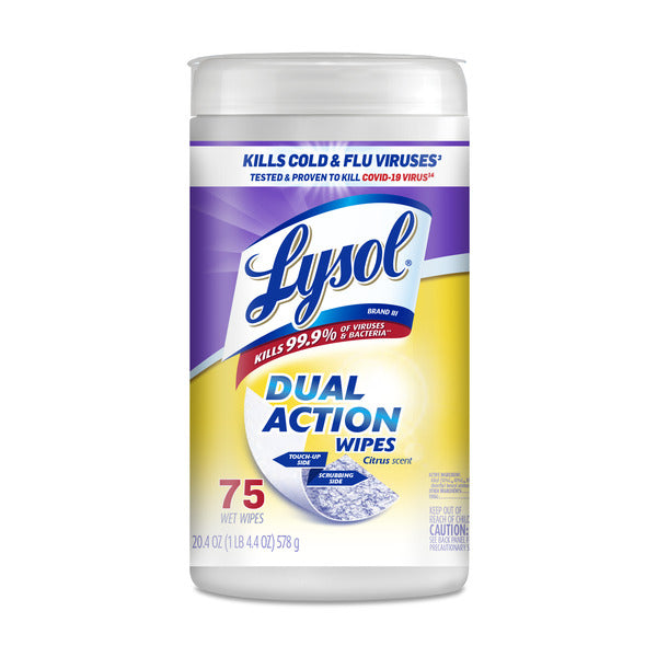 Lysol Disinfectant, Multi-Surface Antibacterial Scrubbing Wipes, Citrus