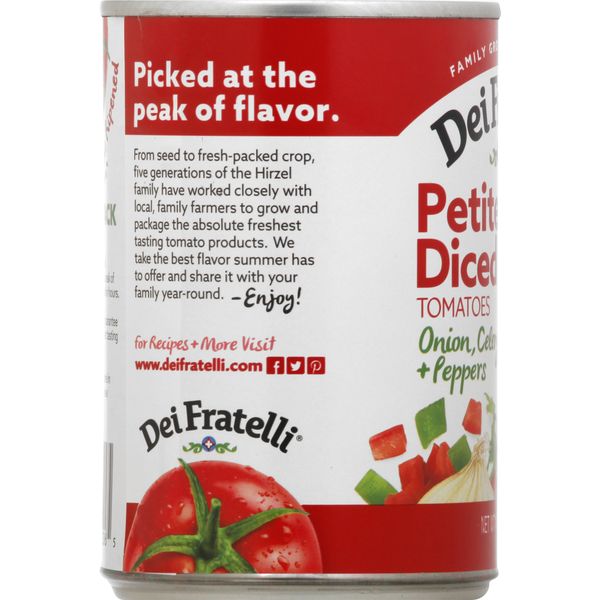 Dei Fratelli Tomatoes, Onion, Celery + Peppers, Petite Diced