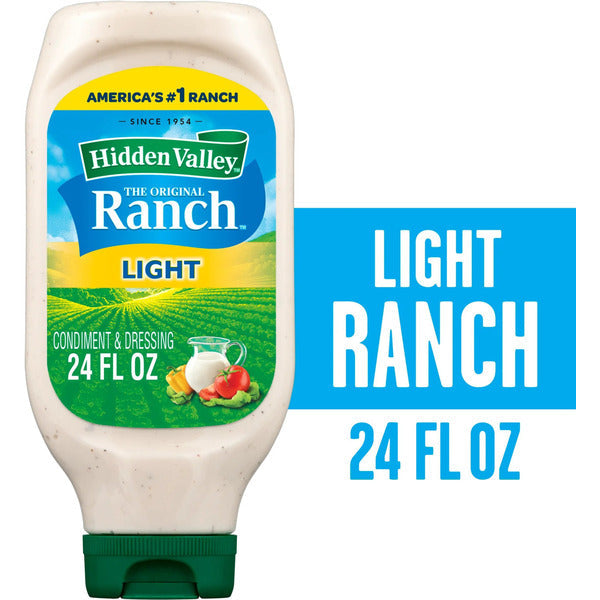 Hidden Valley Light Ranch Condiment and Dressing, Easy Squeeze Bottle