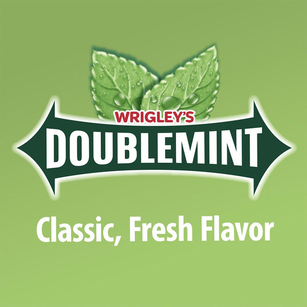 Doublemint Chewing Gum, 5 Stick Mint Gum Pack