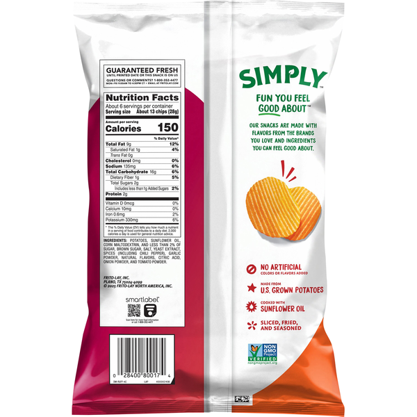 Ruffles Hot & Spicy Potato Chips