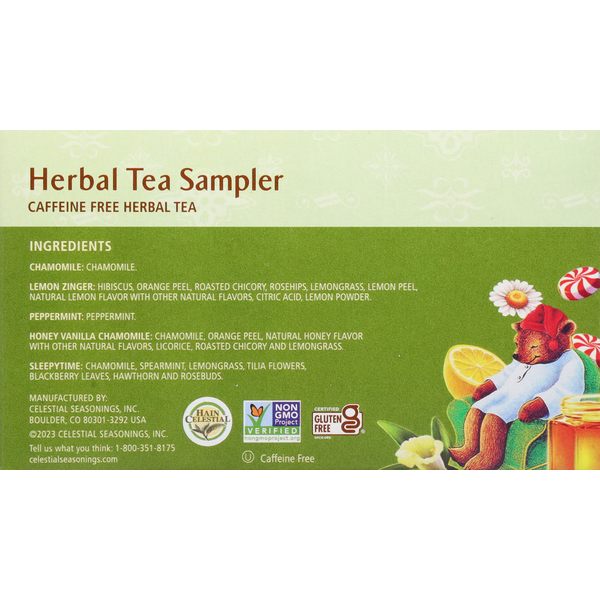 Celestial Seasonings Herbal Tea Sampler, 5 Flavors, Caffeine Free, Tea Bags