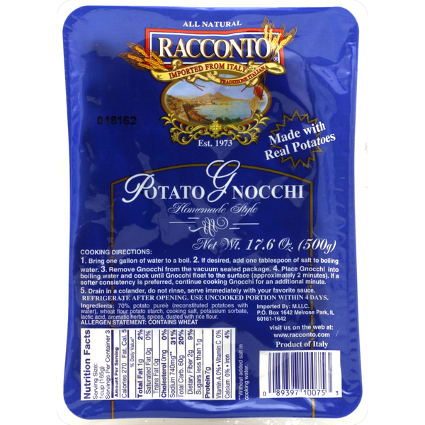 Racconto Italian Foods Potato Gnocchi