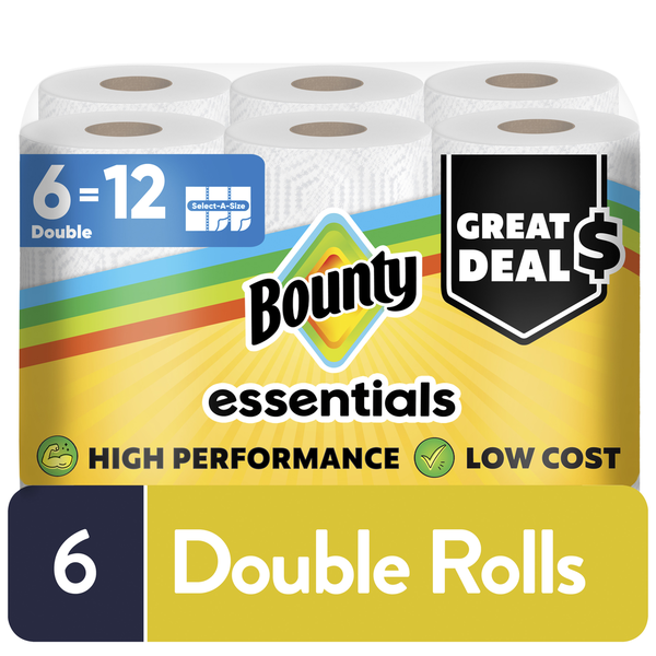 Bounty Essential Select-A-Size Paper Towels, 6 Count
