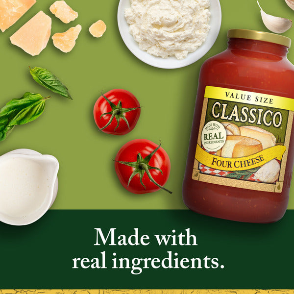 Classico Four Cheese Tomato Spaghetti Pasta Sauce