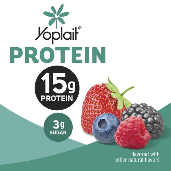 Yoplait Protein Mixed Berry Yogurt Cultured Dairy Snack Cup