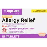 TopCare Allergy Relief, Non-Drowsy, 180 mg, Tablet...
️