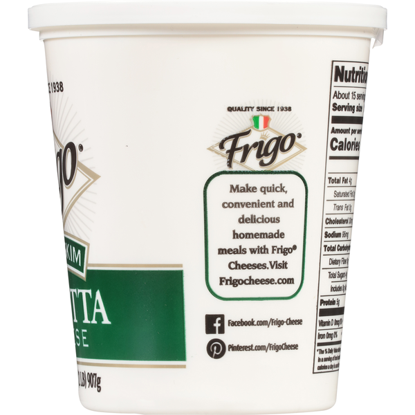 Frigo Ricotta Cheese, Part-Skim