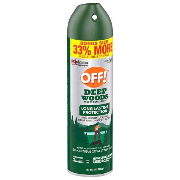 Off!® Deep Woods Insect Repellent Aerosol Spray, up to 8 Hours of Protection DestGlow