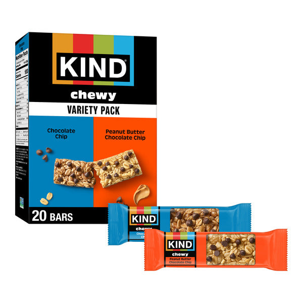 KIND Chewy Variety Pack Chocolate Chip & Peanut Butter Chocolate Chip Granola Bars