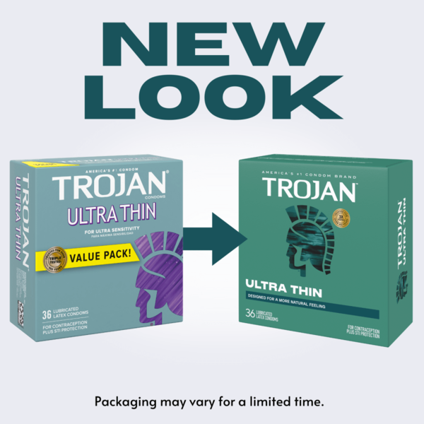 Trojan Ultra Thin Latex Lubricated Condoms For Men