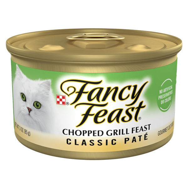 Purina Fancy Feast Chopped Grill Feast Classic Wet Cat Food Pate DestGlow