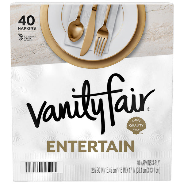 Vanity Fair Napkins, 40 3-Ply Paper Napkins