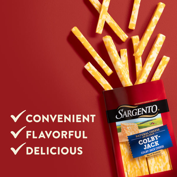 Sargento Natural Colby-Jack Cheese Sticks, 12-Count