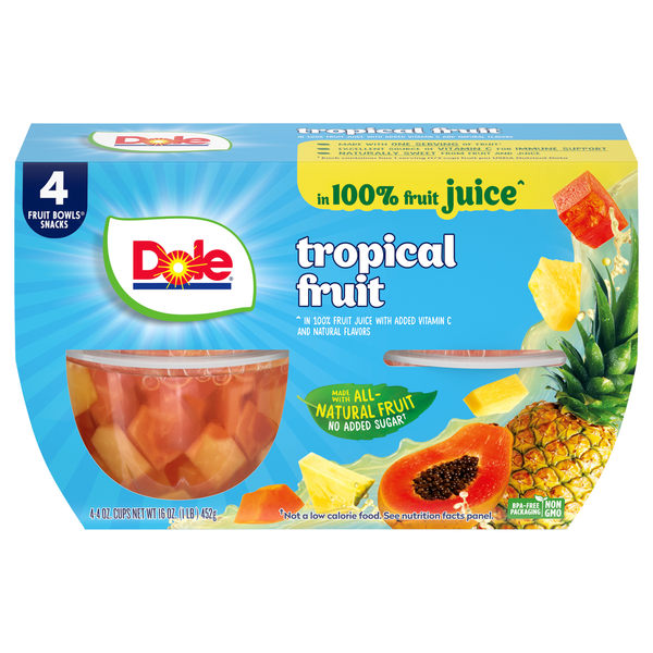 Dole Tropical Fruit, in 100% Fruit Juice