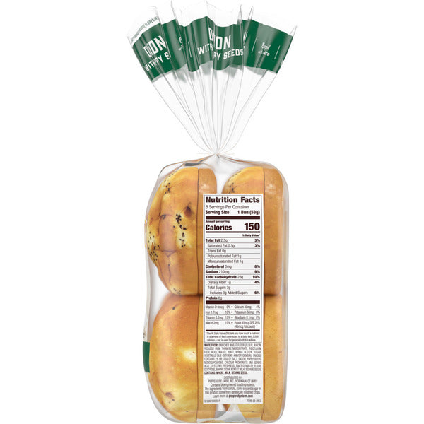 Pepperidge Farm Onion with Poppy Seeds Hamburger Buns